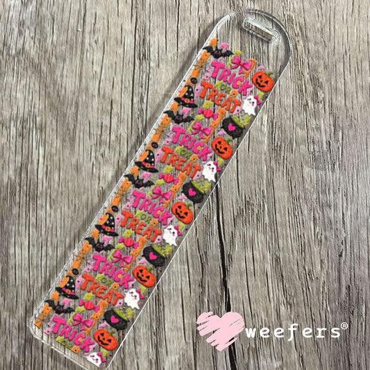 UV DTF Cup Wraps - Trick or Treat Pink Orange Bookmark Weefers