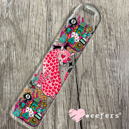 UV DTF Cup Wraps - Heart Pink Panther - Weefers® Exclusive Bookmark Weefers