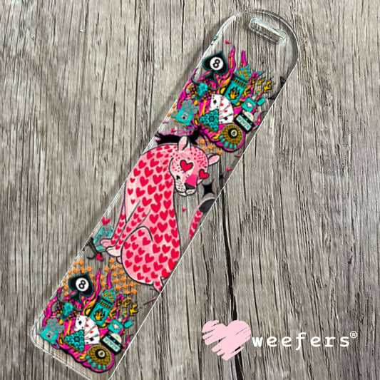 UV DTF Cup Wraps - Heart Pink Panther - Weefers® Exclusive Bookmark Weefers