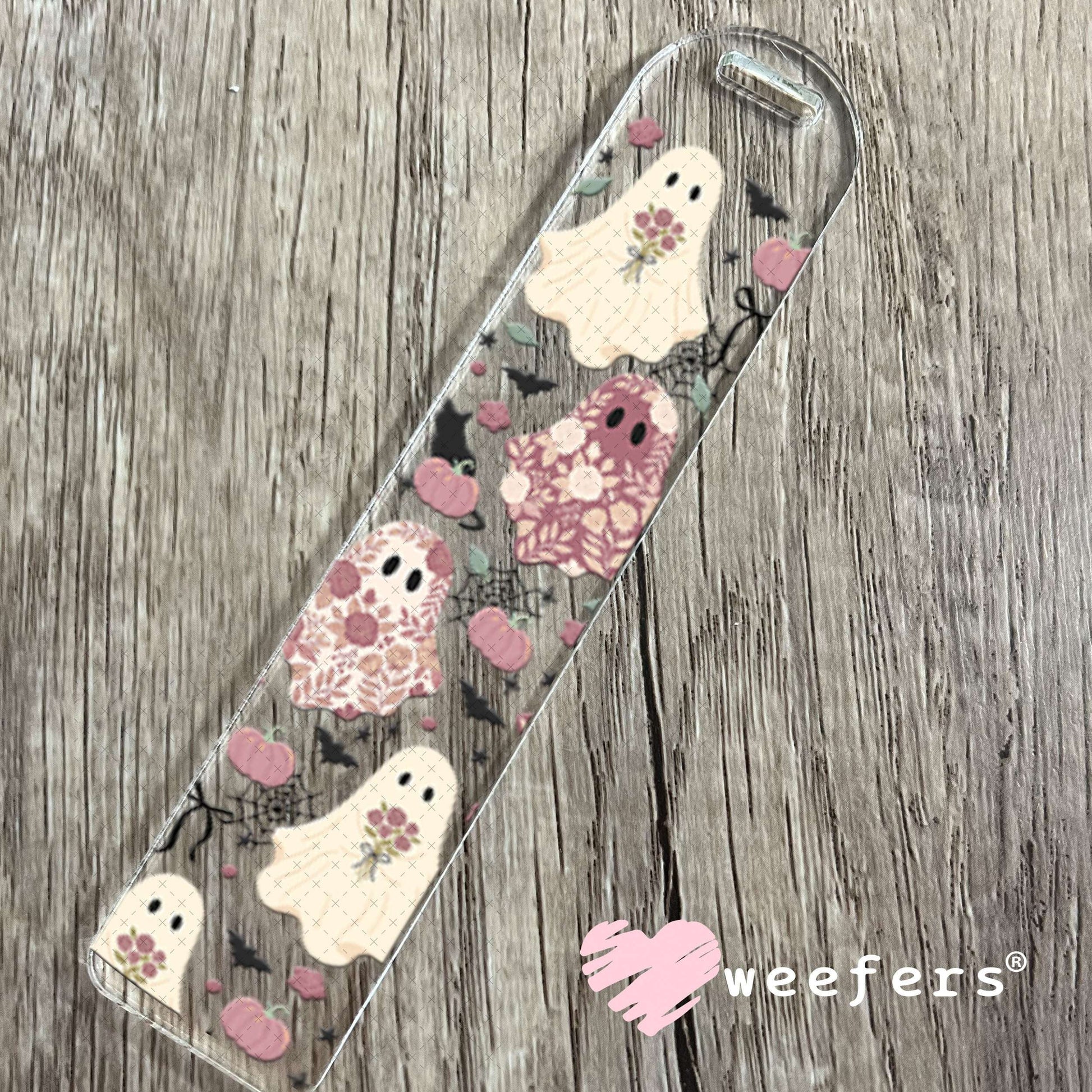 UV DTF Cup Wraps - Floral Mauve Halloween Ghosts Bookmark Weefers