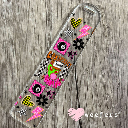 UV DTF Cup Wraps - Conspiracy Girlie - Weefers® Exclusive Bookmark Weefers