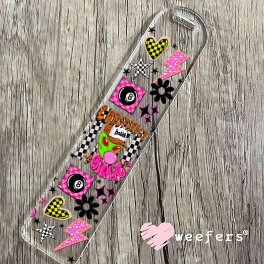 UV DTF Cup Wraps - Conspiracy Girlie - Weefers® Exclusive Bookmark Weefers