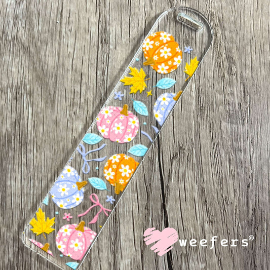 UV DTF Cup Wraps - Pastel floral Pumpkins Bookmark Weefers