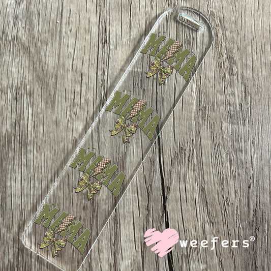 Camo Mama Coquette UV DTF Bookmark Decal