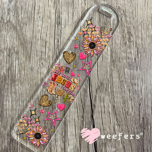 UV DTF Cup Wraps - She Loves Jesus I can tell - Weefers® Exclusive Bookmark Weefers