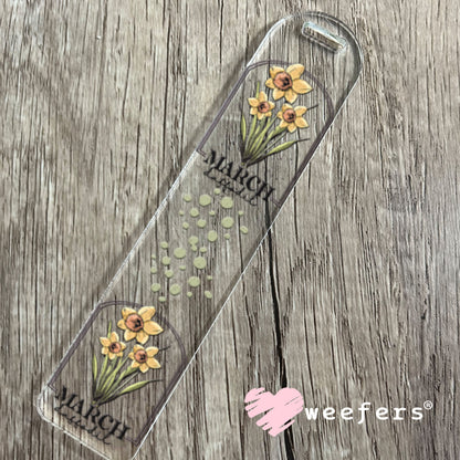 UV DTF Decal - March Daffoldil Birthday Month Bookmark Weefers