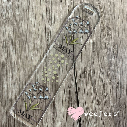 UV DTF Decal - May Lily of the Valley Birthday Month Bookmark Weefers