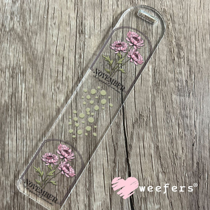 UV DTF Decal - November Chrysanthemum Birthday Month Bookmark Weefers