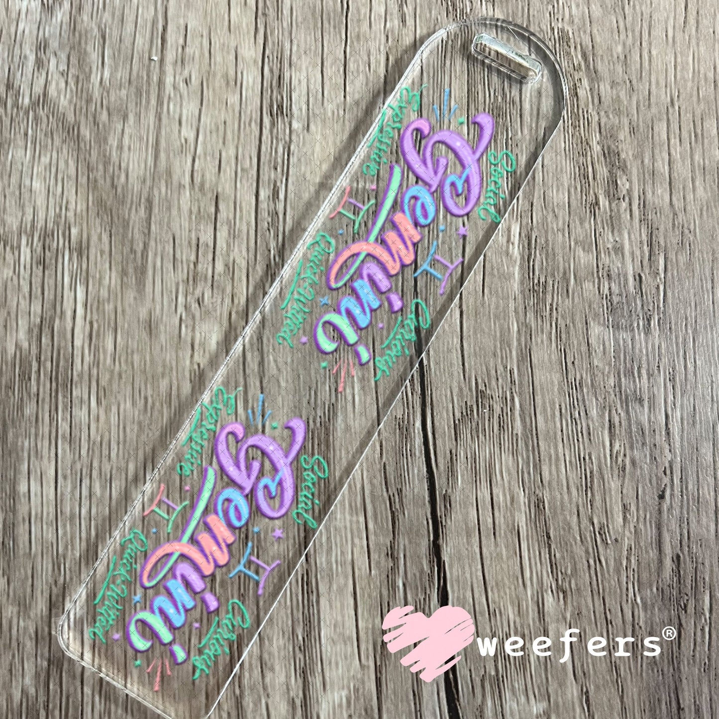 UV DTF Cup Wraps - Gemini Zodiac Sign Bookmark Weefers