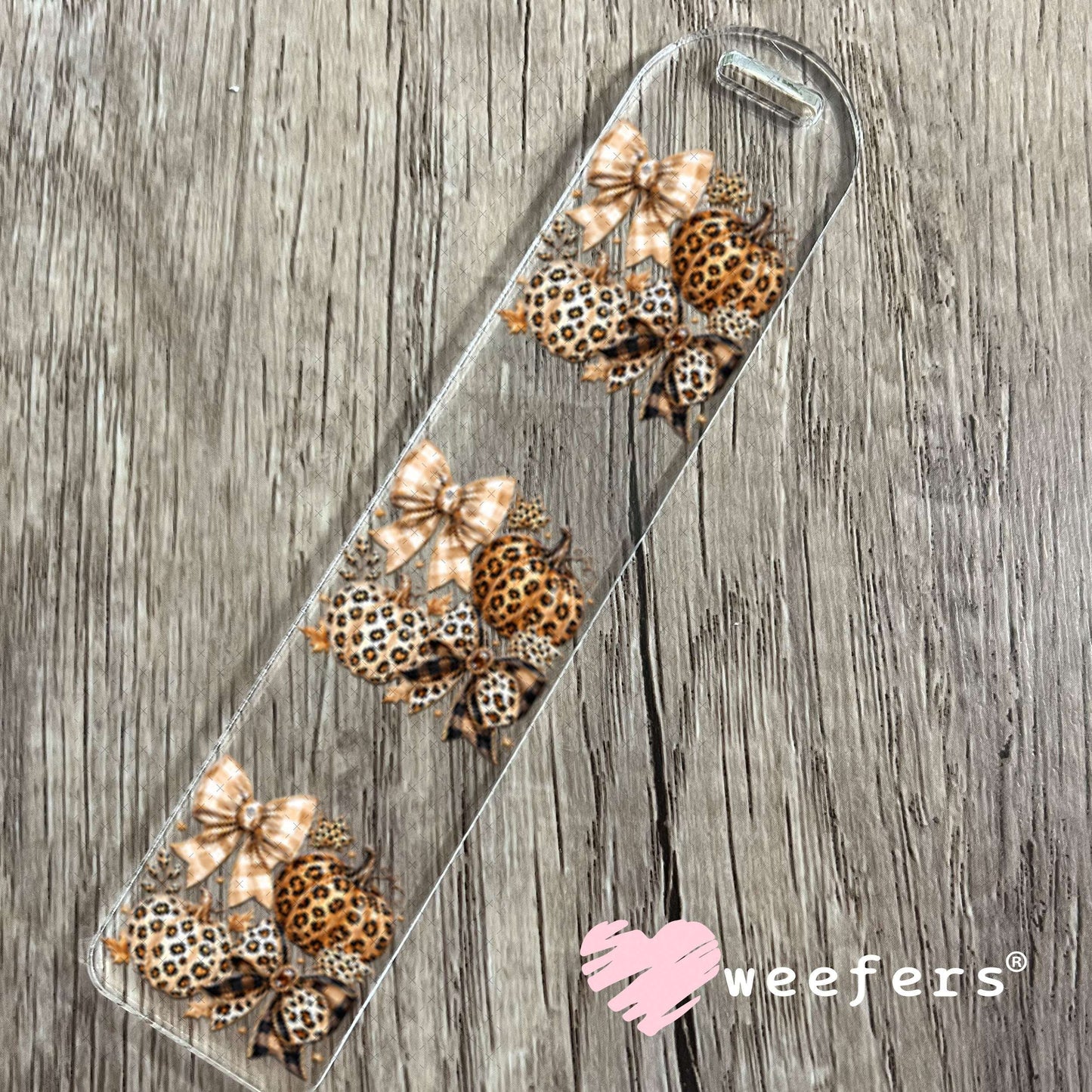 UV DTF Decal - Fall Leopard Bows Bookmark Weefers