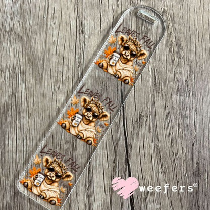 UV DTF Decal - Leaves Fall I Don't Sassy Cow Bookmark Weefers