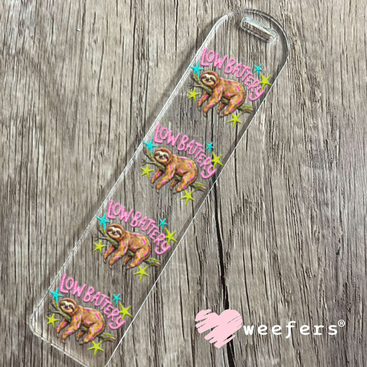 UV DTF Decal - Low Battery Sloth Bookmark Weefers