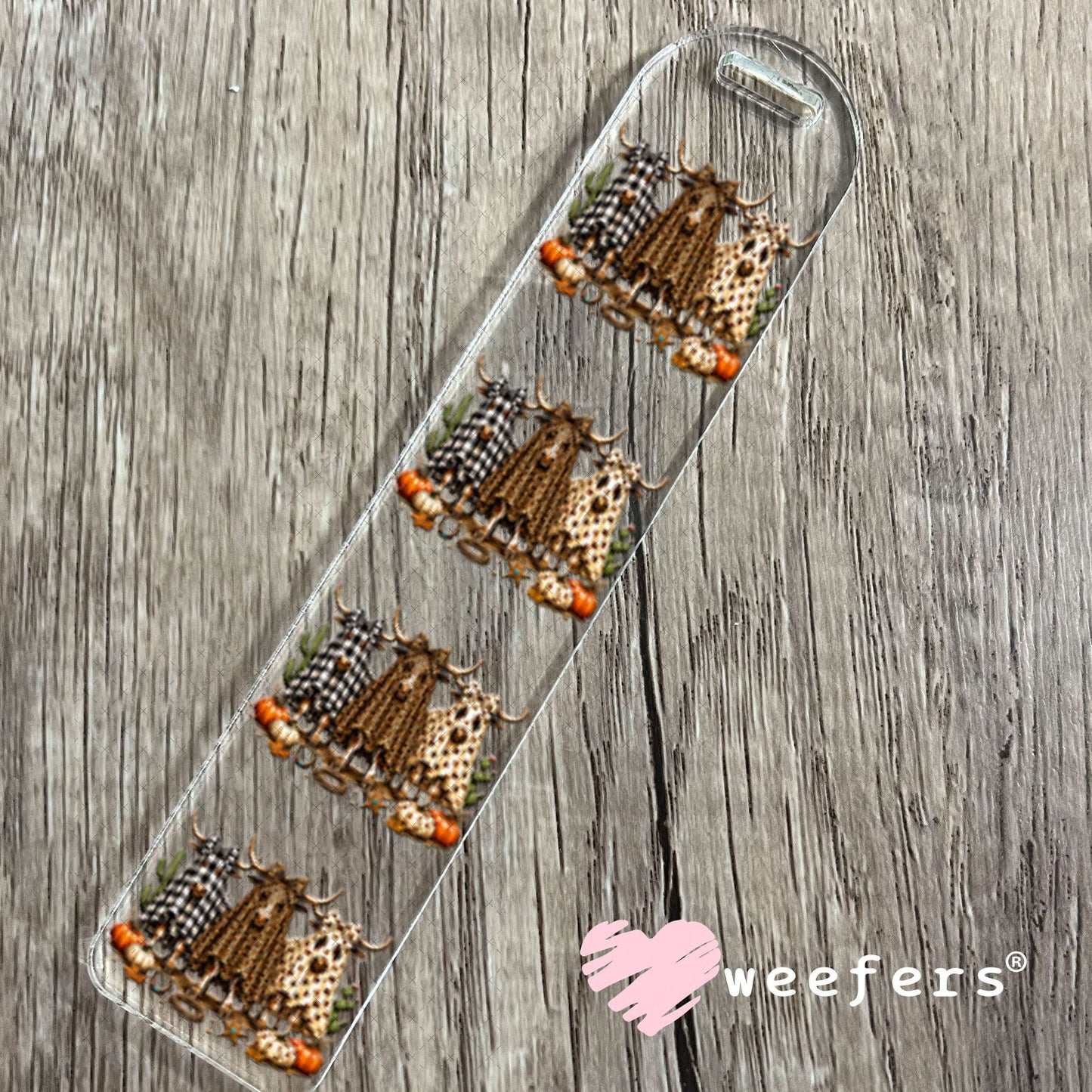 UV DTF Decal - Fall Ghost Cows Bookmark Weefers