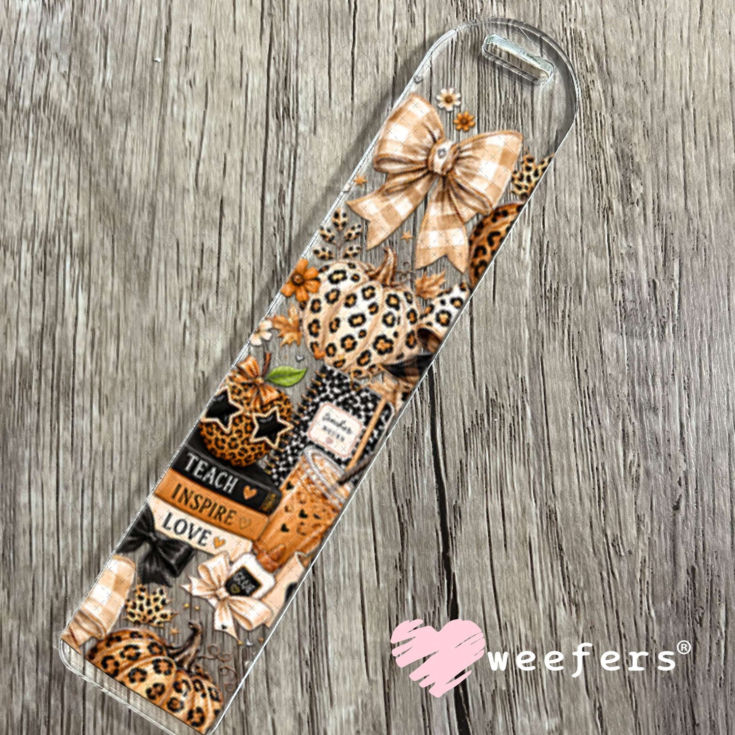 UV DTF Cup Wraps - Cheetah Fall Teacher Bookmark Weefers