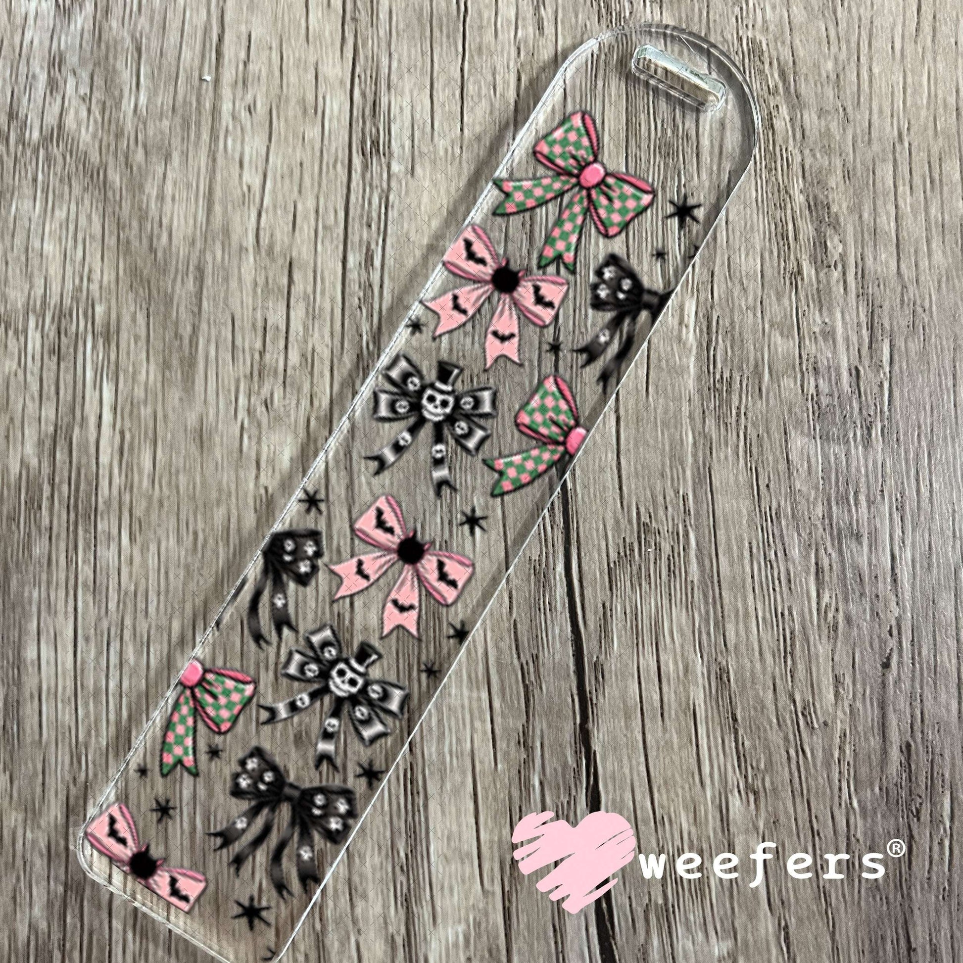 UV DTF Cup Wraps - Halloween Bows Black Pink Bookmark Weefers