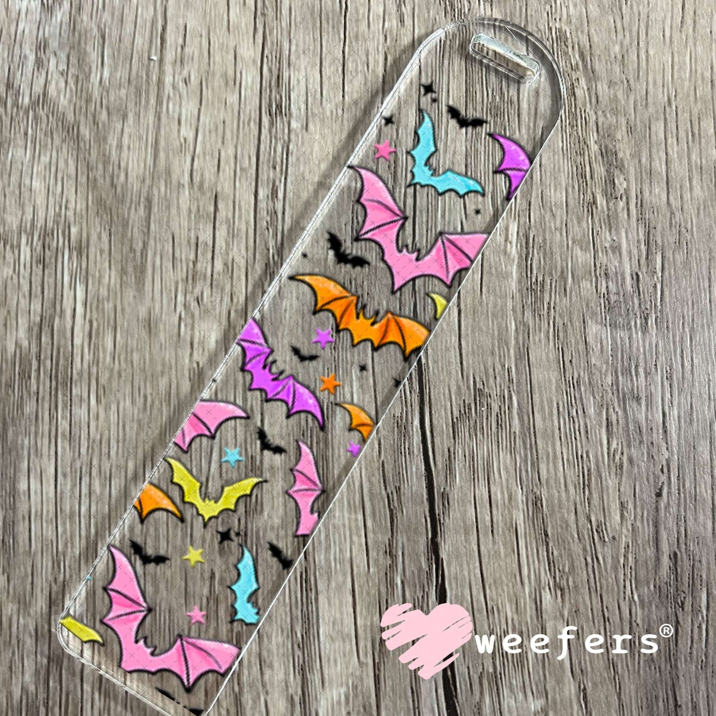 UV DTF Cup Wraps - Colorful Bats Bookmark Weefers