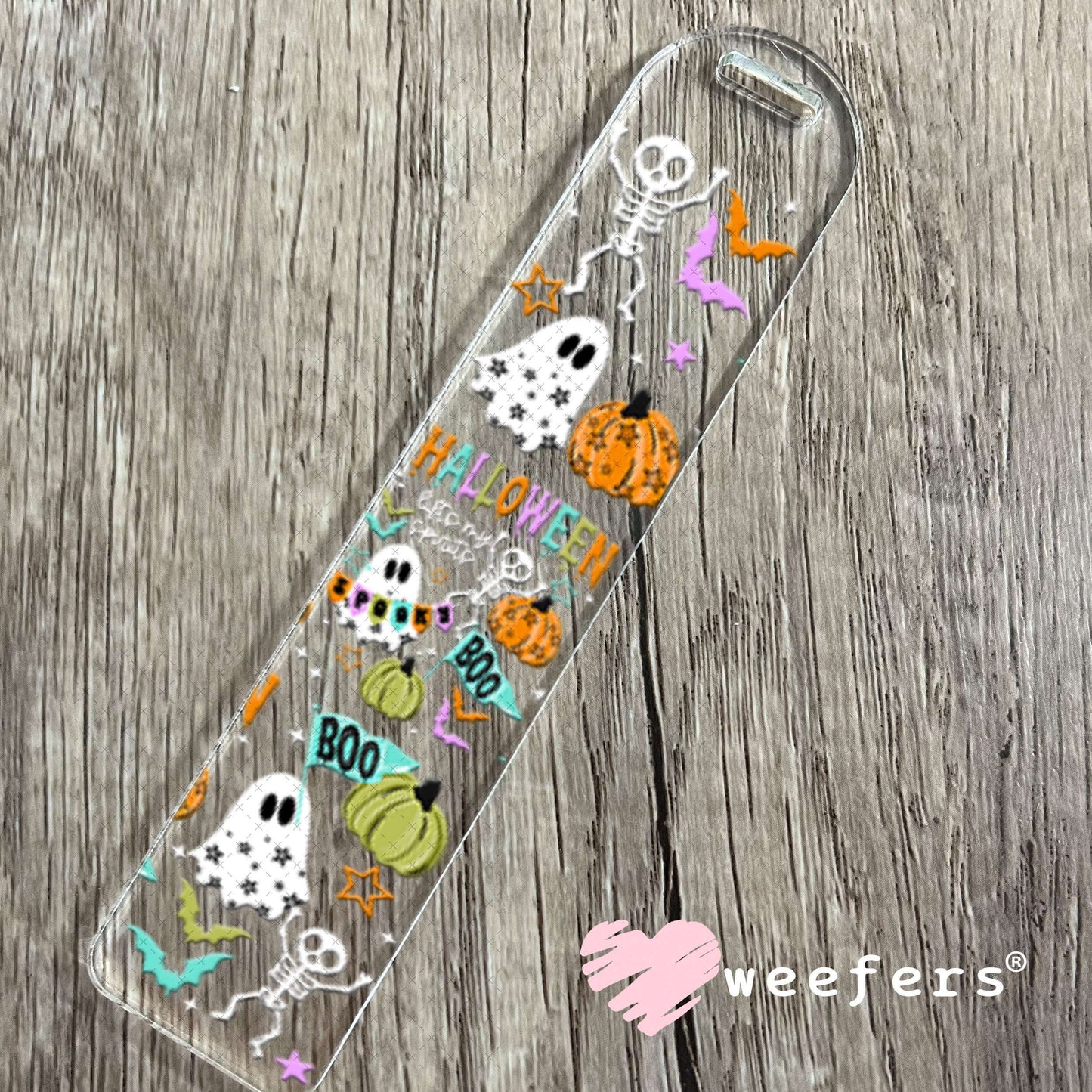 UV DTF Cup Wraps - Preppy Boo Halloween Bookmark Weefers