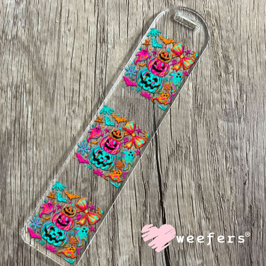 UV DTF Decal - Teal Pink Pumpkins Bookmark Weefers