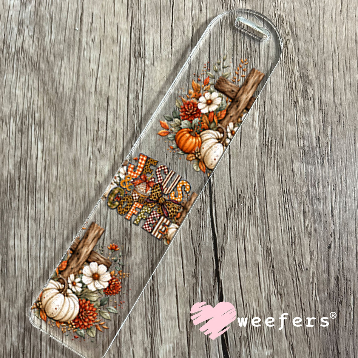 UV DTF Cup Wraps - Jesus and Coffee Fall - Weefers® Exclusive Bookmark Weefers