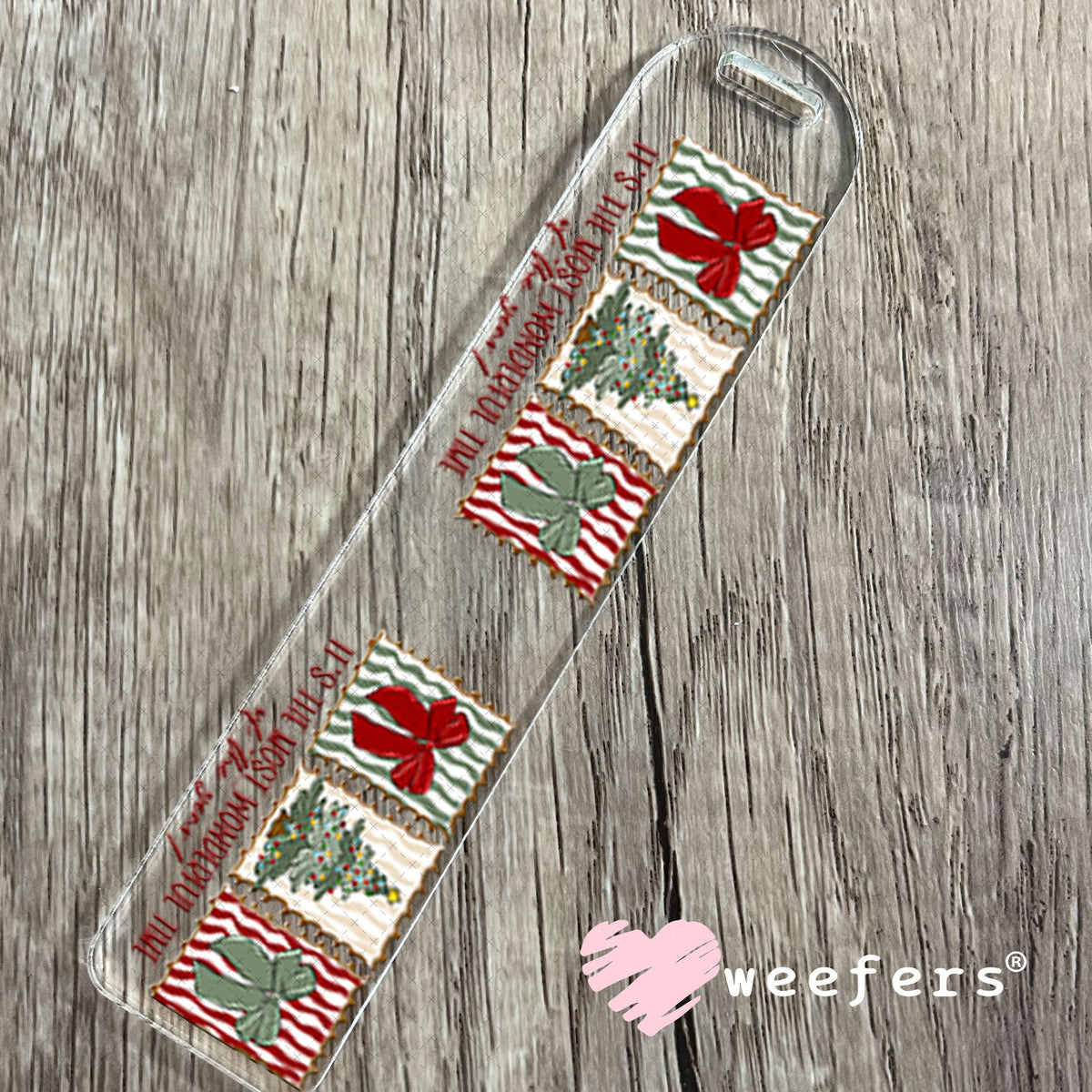 UV DTF Cup Wraps - It's the Most Wonderful Time of the Year Christmas Bookmark Weefers