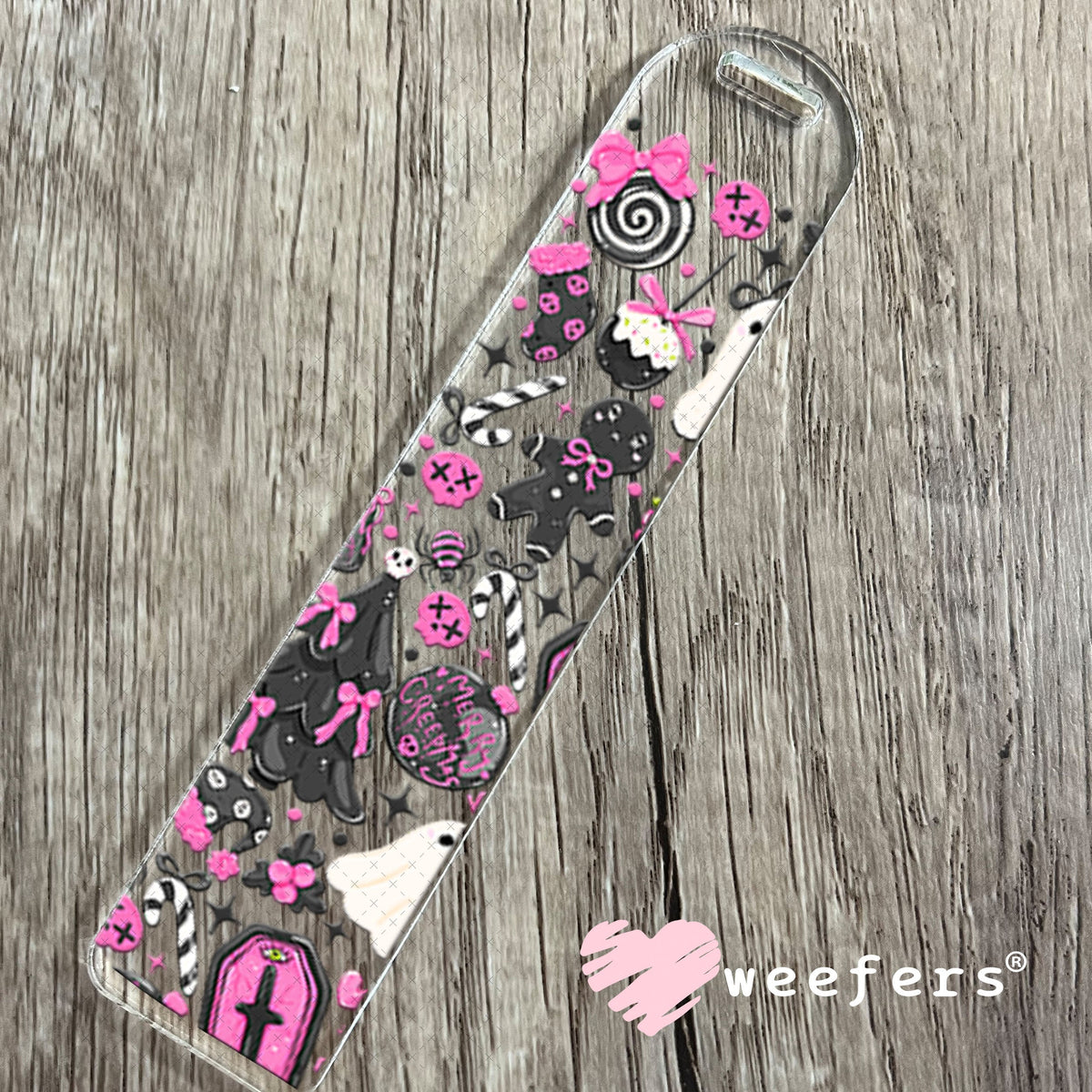 UV DTF Cup Wraps - Goth Christmas Pink Black Bookmark Weefers