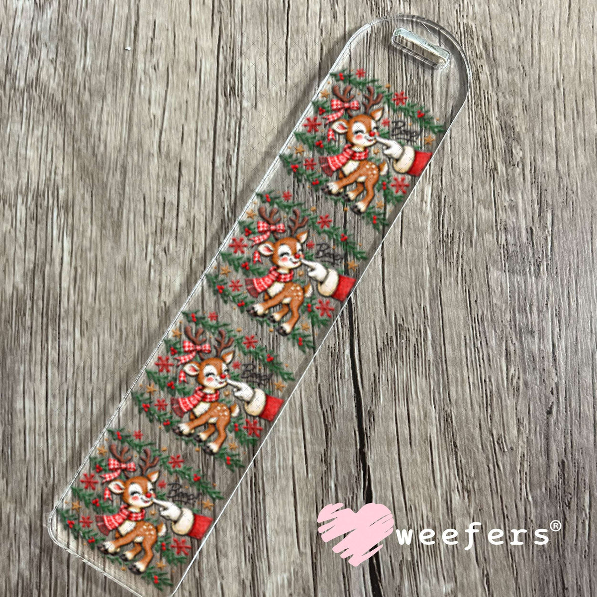 UV DTF Decal - Boop Santa and Reindeer Bookmark Weefers