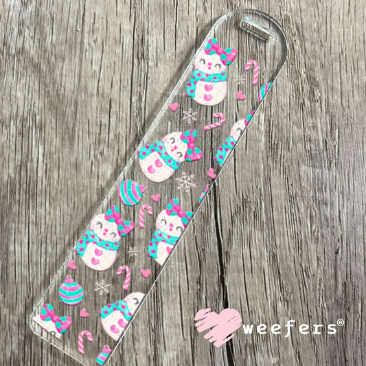 UV DTF Cup Wraps - Pastel Christmas Snowmen Bookmark Weefers