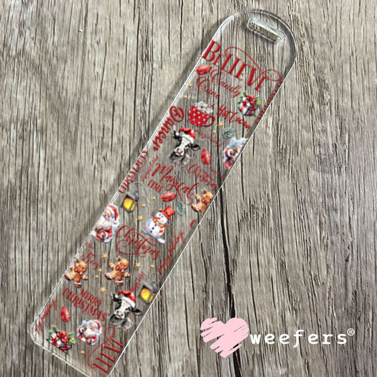 UV DTF Cup Wraps - Believe Christmas Quotes Bookmark Weefers
