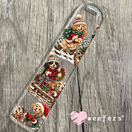 UV DTF Cup Wraps - Christmas Dogs Sleigh Bookmark Weefers