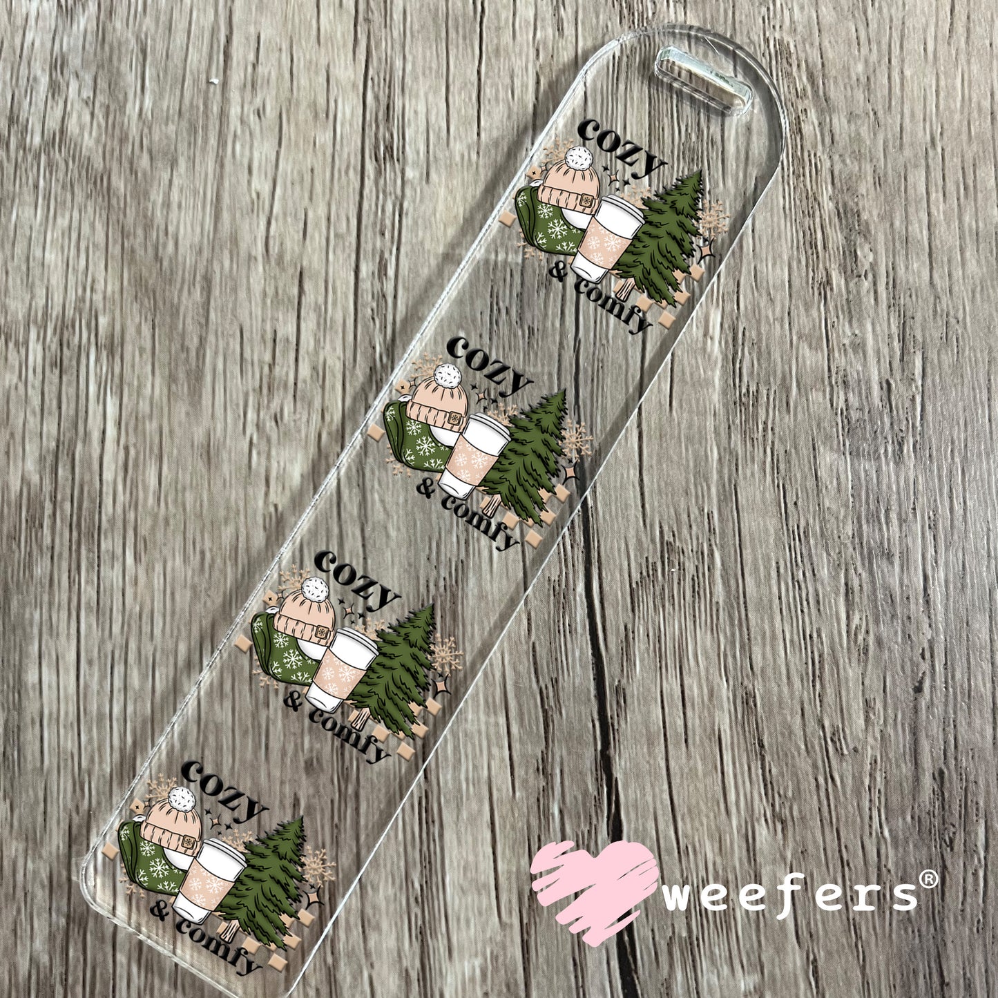 Cozy and Comfy UV DTF Bookmark Decal