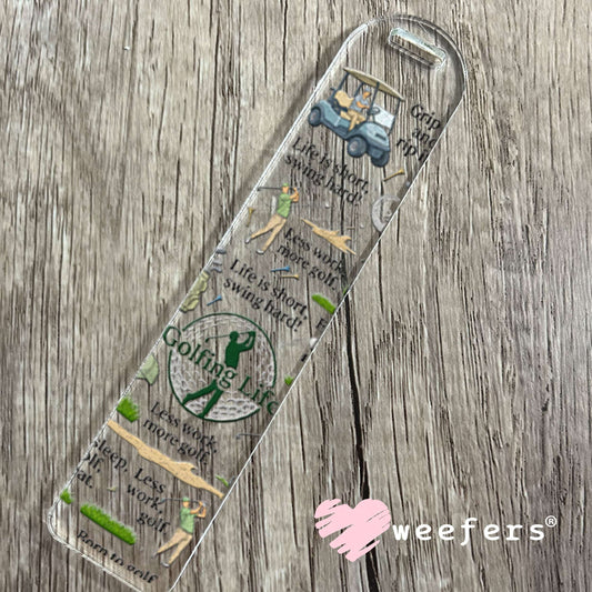 UV DTF Cup Wraps - Men's Golfing Life Bookmark Weefers