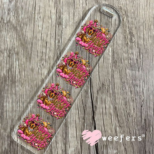 UV DTF Decal - Happy New Year Bougie Dashaund Bookmark Weefers