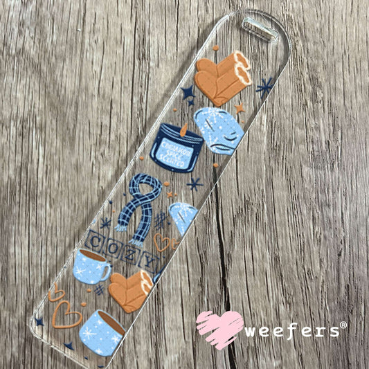 UV DTF Cup Wraps - Cozy Blue Winter Bookmark Weefers