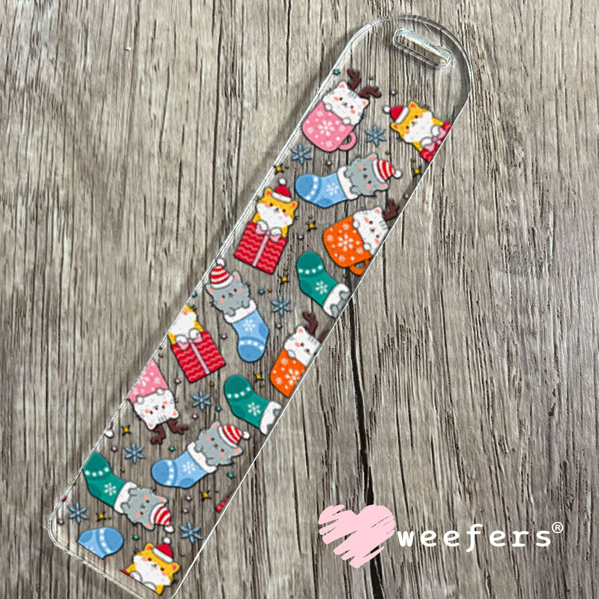 UV DTF Cup Wraps - Christmas Kitty Cats Stockings Bookmark Weefers