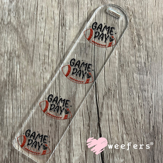 Game Day Football Red UV DTF Bookmark Decal