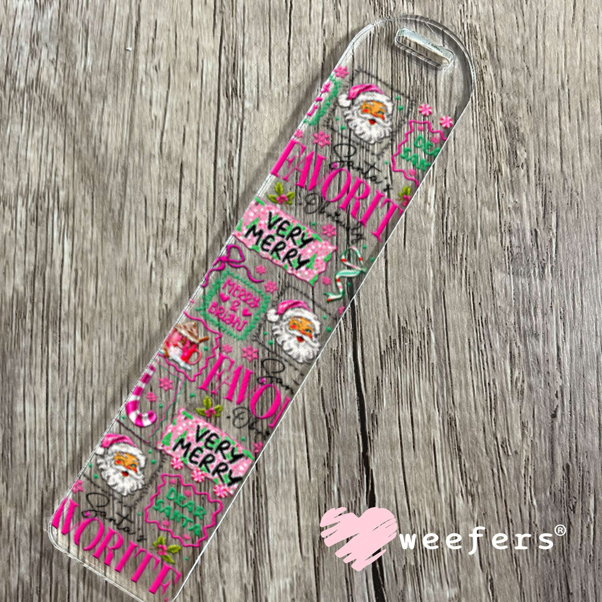 UV DTF Cup Wraps - Santa's Favorite Bookmark Weefers