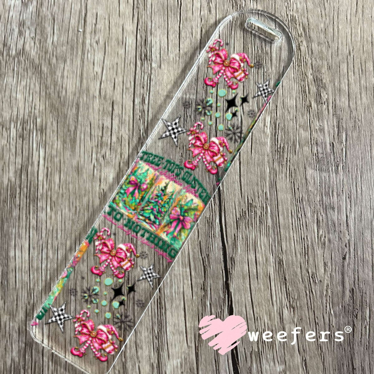 UV DTF Cup Wraps - Tree Tops Glisten - Weefers® Exclusive Bookmark Weefers
