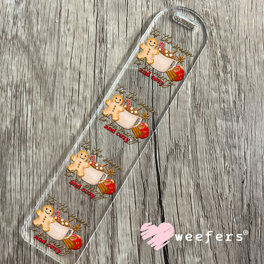 Tis the Season to Be Cozy Gingerbread UV DTF Bookmark Decal