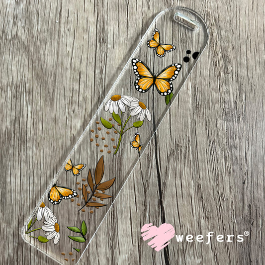 Floral Butterflies UV DTF Bookmark Decal