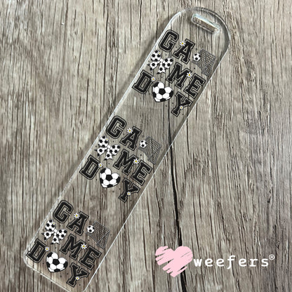 Coquette Game Day Soccer UV DTF Bookmark Decal