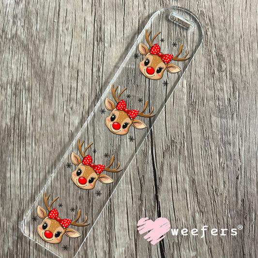 Reindeer Girl Cutie UV DTF Bookmark Decal