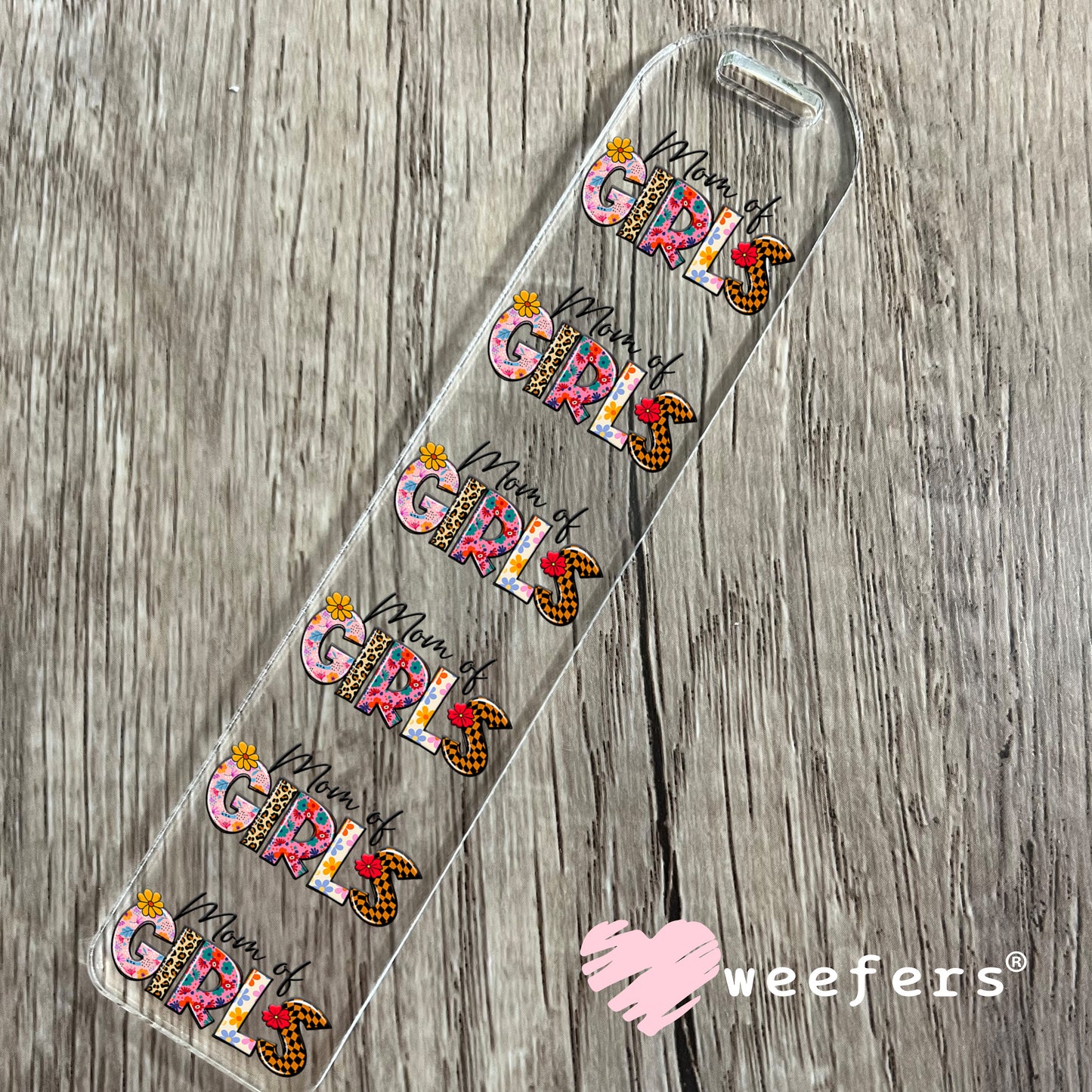 Mom of Girls UV DTF Bookmark Decal