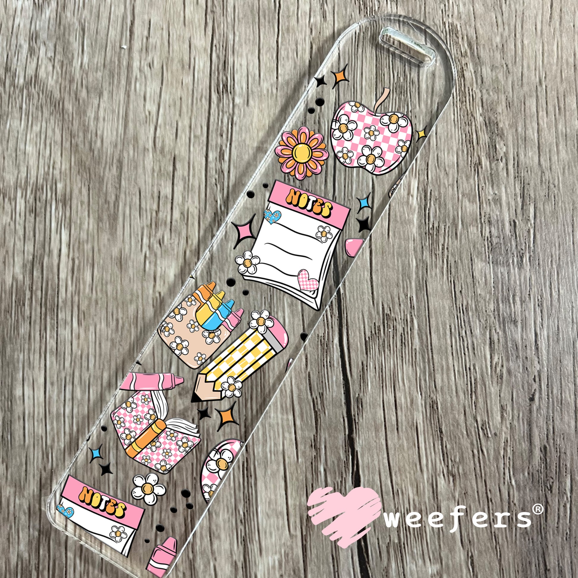 School Days Supplies UV DTF Bookmark Decal