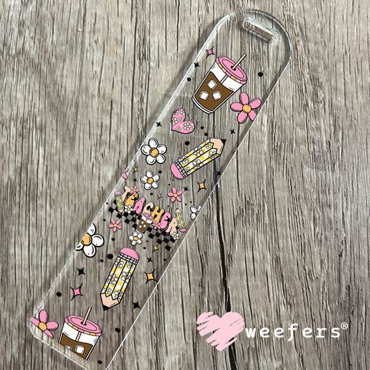 Teacher Coffee UV DTF Bookmark Decal