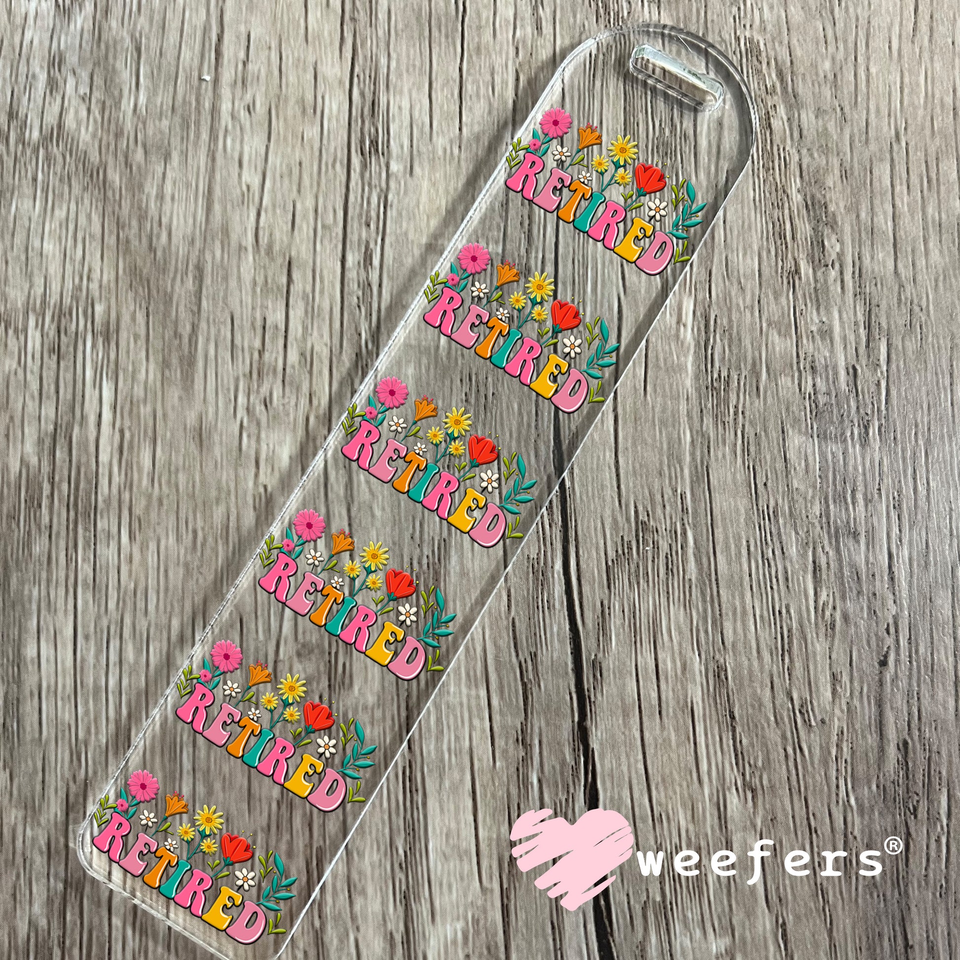 Retired Flowers for her UV DTF 
Bookmark Decal