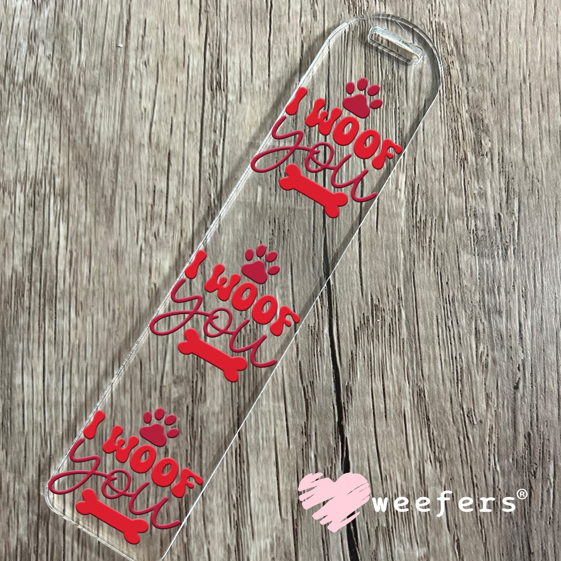 I Woof You Valentine's UV DTF Bookmark Decal