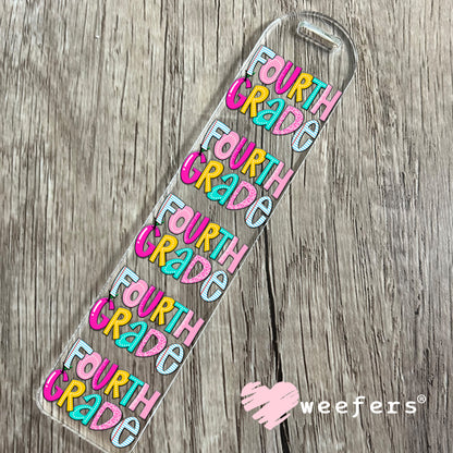 Colorful Fourth Grade UV DTF Bookmark Decal