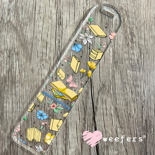 Booktrovert Yellow Blue UV DTF Bookmark Decal