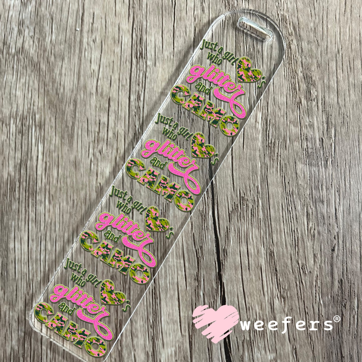 Just a Girl Who Loves Glitter UV DTF Bookmark Decal