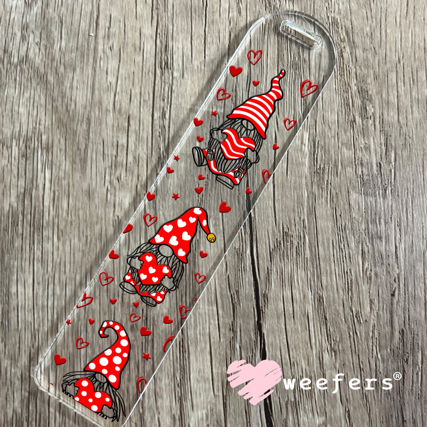 Valentine Gnomes UV DTF Bookmark Decal